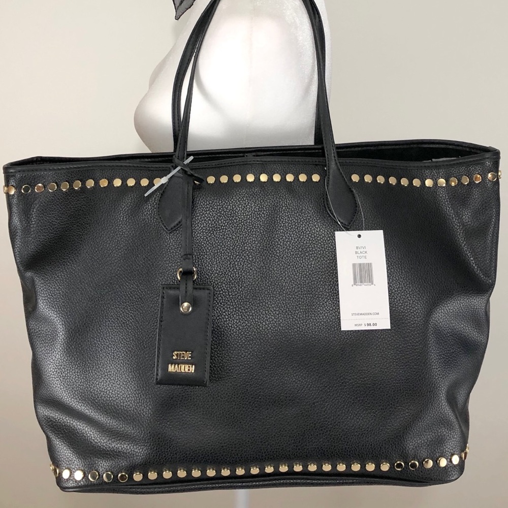NEW🌟STEVE MADDEN Studded Tote - Picture 2 of 8